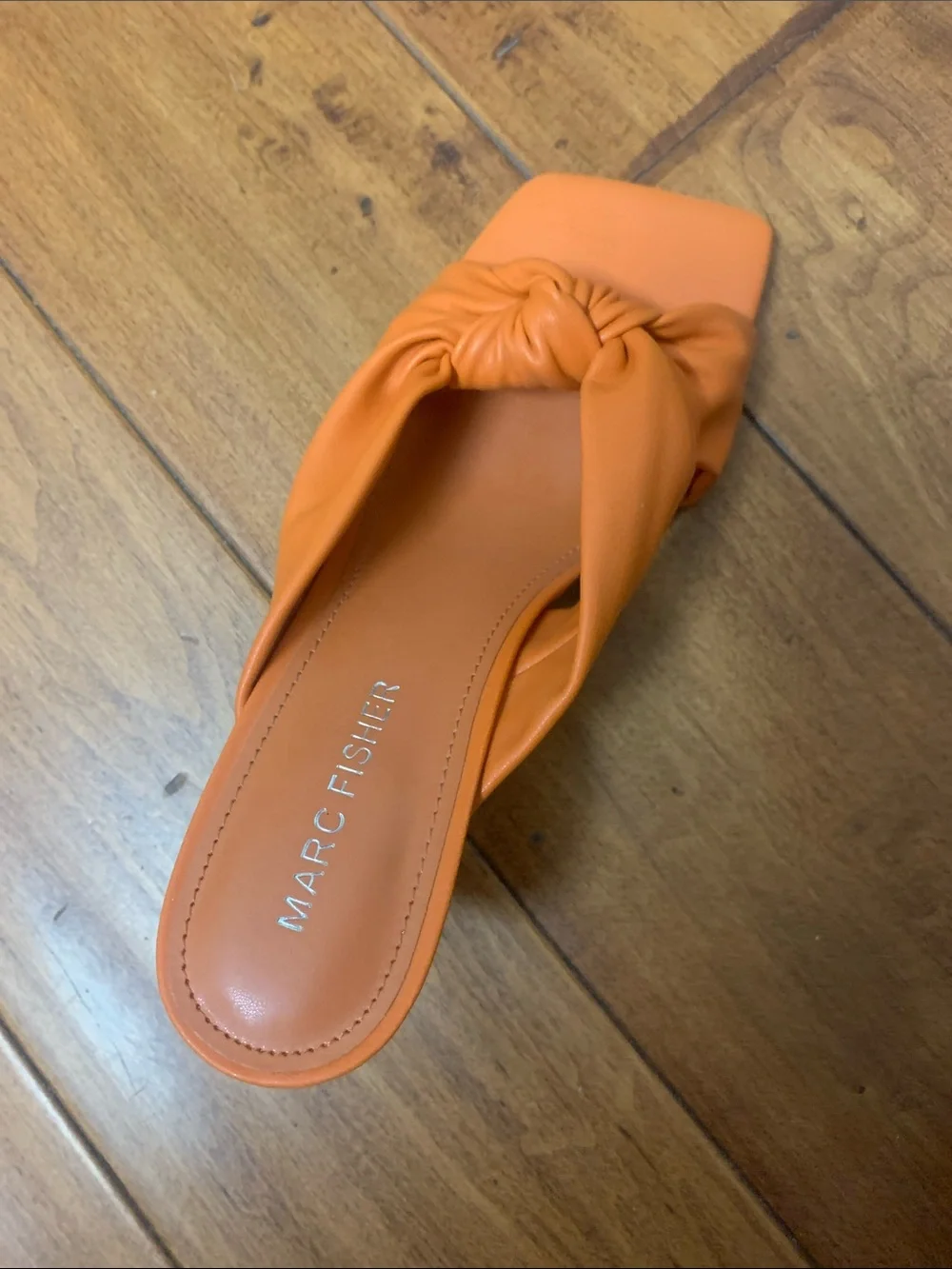 Marc Fisher Bright Orange Sandals Loreda Size 6 Preowned